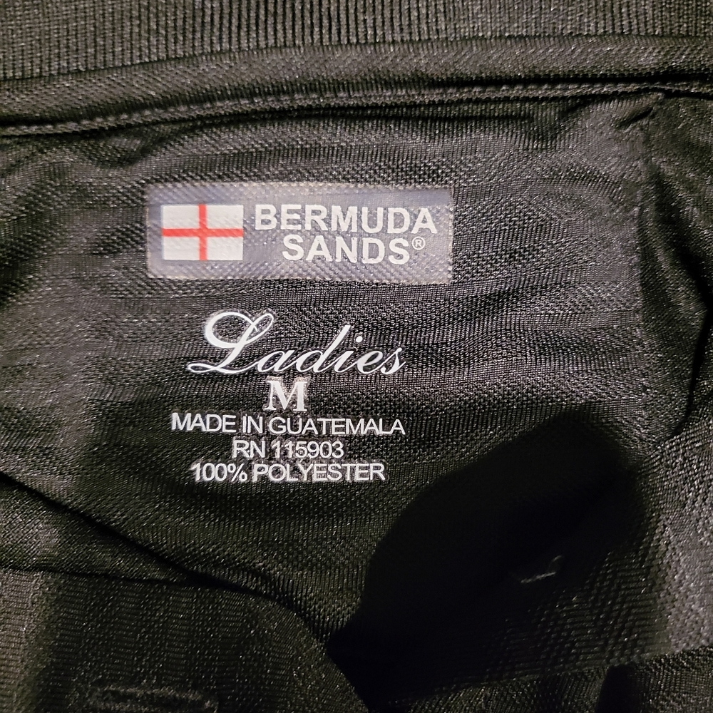Bermuda Sands Black Ladies Polo Shirt - Size M - Picture 6 of 9